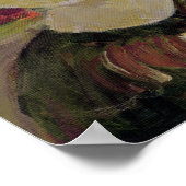 ムーナモナリサクラシックおもしろいキャット絵を描ズ ポスター (角)