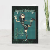 ムーニーH.I.Pラグドール付き14誕生日カード カード (正面)