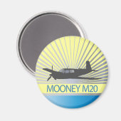 ムーニーM20航空 マグネット (正面/裏面)