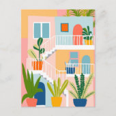 ムービングアナウンスアドレスアパートカラフルメント ポストカード (正面)