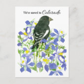 ムービングアナウンスコロラドバンティングオダマキ(植物) ポストカード (正面)