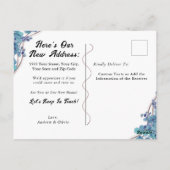 ムービングアナウンスチックバラ金ゴールド – ブルーユーカリ ポストカード (裏面)