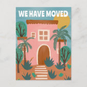 ムービングアナウンスニューアドレスピンクハウスカスタム ポストカード (正面)