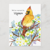 ムービングアナウンスバージニア（鳥）ショウジョウコウカンチョウドッグウッド ポストカード (正面)