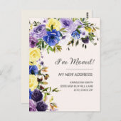 ムービングアナウンスパープルイエローフローラ ポストカード (正面/裏面)