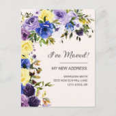 ムービングアナウンスパープルイエローフローラ ポストカード (正面)