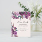 ムービングアナウンスパープルウォーター色フローラクリーム ポストカード (スタンド正面)