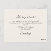 ムービングアナウンスパープルピンク水色の花 ポストカード (裏面)