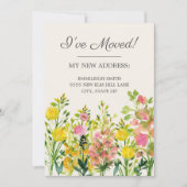 ムービングアナウンスピンクイエローウォーターのカラーフローラ 案内状 (正面)