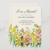 ムービングアナウンスピンクイエローウォーターのカラーフローラ 案内状 (正面/裏面)