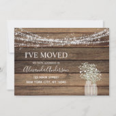 ムービングアナウンスファームハウス素朴ウッド 招待状 (正面)