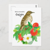 ムービングアナウンスメントジョージアピーチチェロキーバラ ポストカード (正面/裏面)