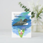 ムービングアナウンスメントミネソタルーンレディースリッパ ポストカード (スタンド正面)