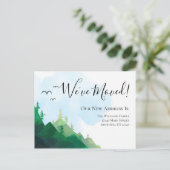 ムービングウォーターカラーワイルドネスマウンテンズ引っ越しました ポストカード (スタンド正面)