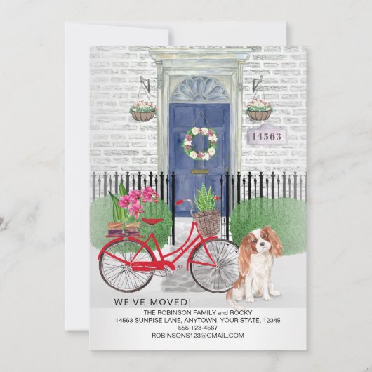 ムービングカヴァリエキングチャールズ自転車ニューホーム   案内状 (正面)