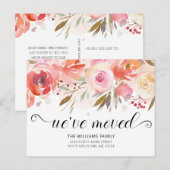 ムービングシック赤面ピンクローズウォーター色フローラ 案内ポストカード (正面/裏面)