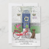 ムービングチョコレートラブラドールレトリバー自転車ドア 案内状 (正面)