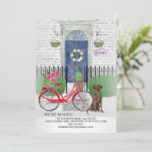 ムービングチョコレートラブラドールレトリバー自転車ドア 案内状 (スタンド正面)