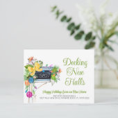 ムービングトロピカルボタニカルフローラホリデーグリーティング シーズンポストカード (スタンド正面)