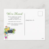 ムービングトロピカルボタニカルフローラホリデーグリーティング シーズンポストカード (裏面)