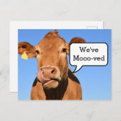 ムービングハおもしろいウス |引っ越しました 案内ポストカード (正面/裏面)