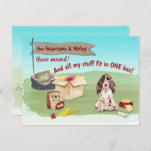 ムービングブラウンコッカースパニエル犬トイズアーニューホーム  ポストカード (正面/裏面)