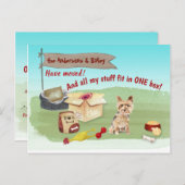 ムービングヨークシャーテリアドッグ物アーニューホーム ポストカード (正面/裏面)