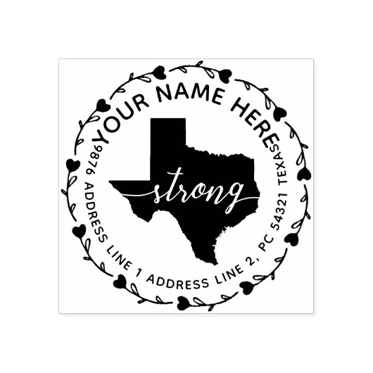 ムービング差出人住所ストロングテキサス州 ラバースタンプ (インプリント)