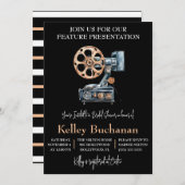 ムービーのテーマ、機能表示ブライダルシャワー 招待状 (正面/裏面)