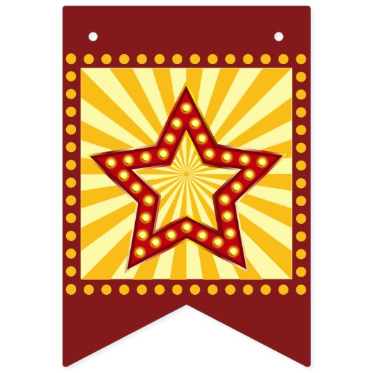 ムービーのマーキー記号を表示 バンティングフラッグ (第2の旗)