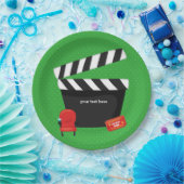 ムービーの夜*背景色の選択 ペーパープレート (パーティー)