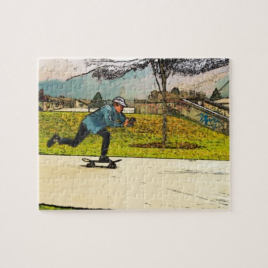 ムービーの移動 – Skateboarder ジグソーパズル (横)