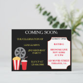 ムービーをテーマにしたパーティの招待状 招待状 (スタンド正面)