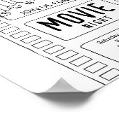 ムービーアート招待状カラーリングアートワークシートアクティビティ ポスター (角)