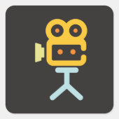 ムービーカメラシンボル スクエアシール (正面)