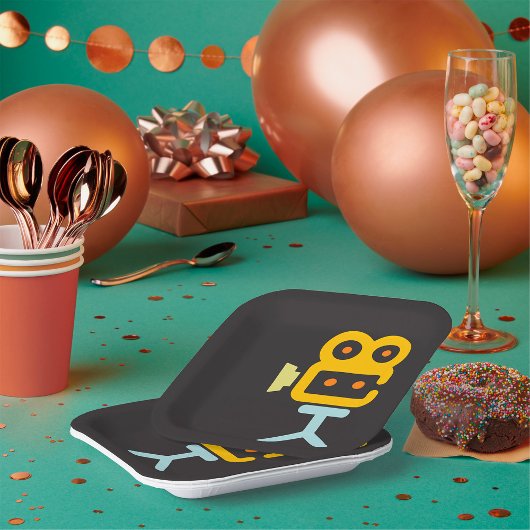 ムービーカメラシンボル ペーパープレート