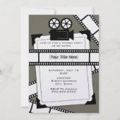 ムービーカメラ&フィルム視聴パーティの招待状 招待状 (正面)
