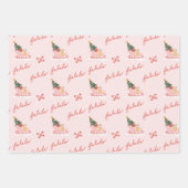 ムービーキャットクリスマスススそりウィンタービレッジシーン ラッピングペーパーシート (正面2)