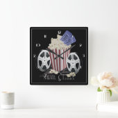 ムービークラシック スクエア壁時計 (ホーム)