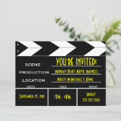 ムービークラッパーボードカスタム招待状 招待状 (スタンド正面)