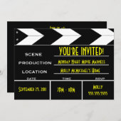 ムービークラッパーボードカスタム招待状 招待状 (正面/裏面)