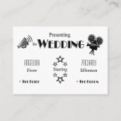 ムービーコンテンポラリーファン結婚式招待状挿入 エンクロージャーカード (裏面)