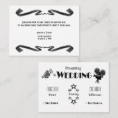 ムービーコンテンポラリーファン結婚式招待状挿入 エンクロージャーカード (正面/裏面)