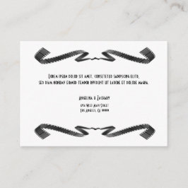 ムービーコンテンポラリーファン結婚式招待状挿入 エンクロージャーカード