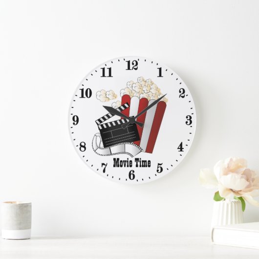 ムービーシカッコいいアタータイムポップコーン ラージ壁時計 (ホーム)