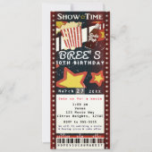 ムービーシネマポップコーンVIPパーティーチケット招待状 招待状 (正面)