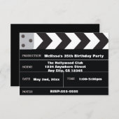 ムービースターシネマクラッパーハリウッド招待状 招待状 (正面/裏面)