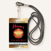 ムービースターハリウッドブロードウェイ誕生日VIPパス バッジ (正面ランヤード)