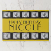 ムービースター誕生日フィルムストリップ紙ランチョンマットパッド ペーパーパッド (正面)