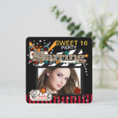 ムービースターSweet sixteenパーティの招待状 招待状 (スタンド正面)